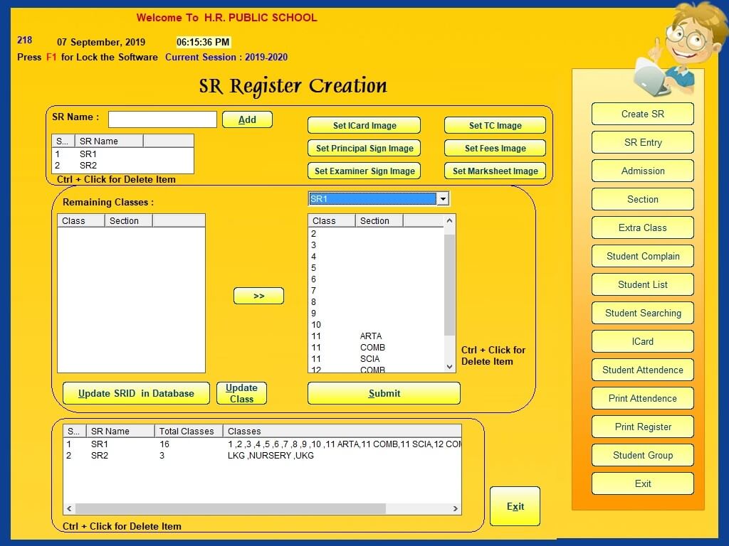 Unlimited SR Register Classification Creation