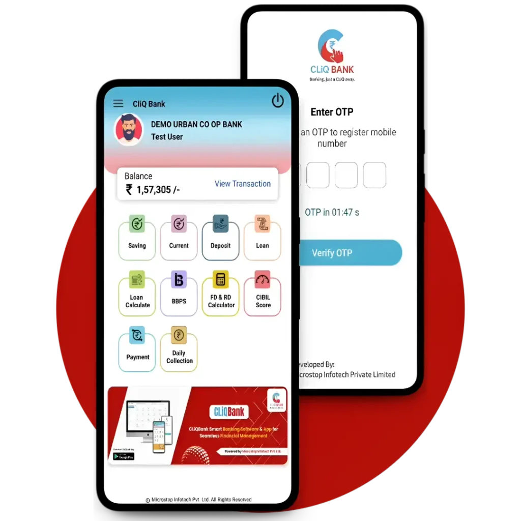 cliq bank app mobile screen